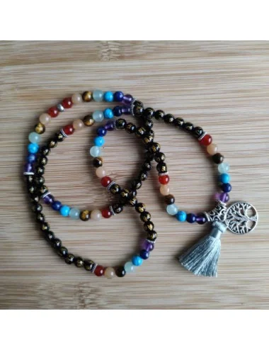 2 Mala onyx noir 7 chakras