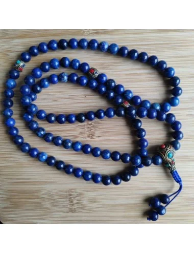 1 Mala Tibétain en lapis-lazuli