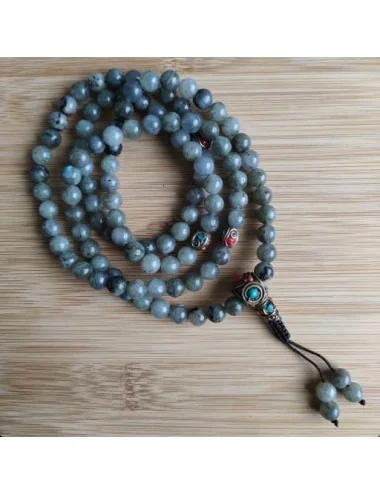 1 Mala tibétain labradorite