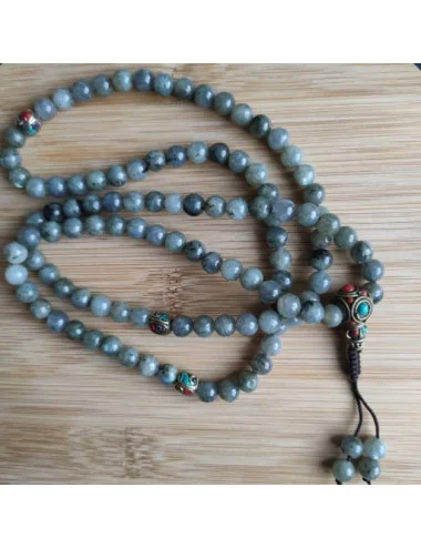 1 Mala tibétain labradorite