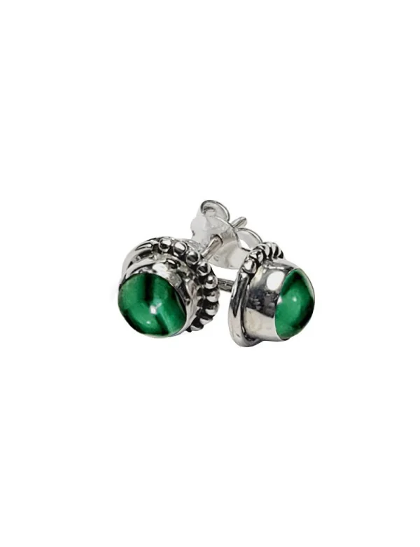 1 Boucles d'oreilles malachite