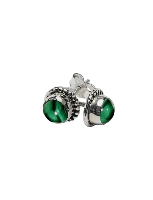 1 Boucles d'oreilles malachite