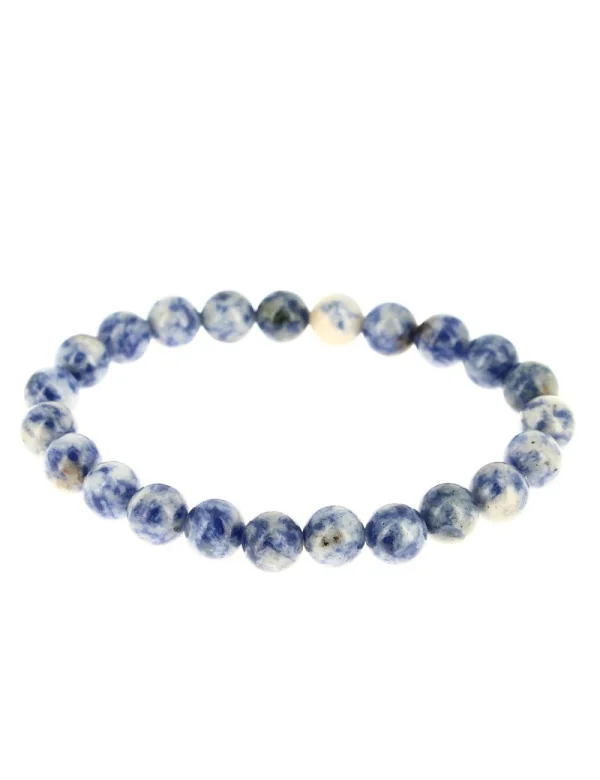 1 Bracelet jaspe points bleus naturels