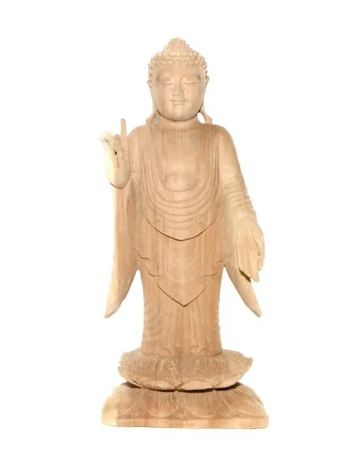 1 Bouddha debout en bois