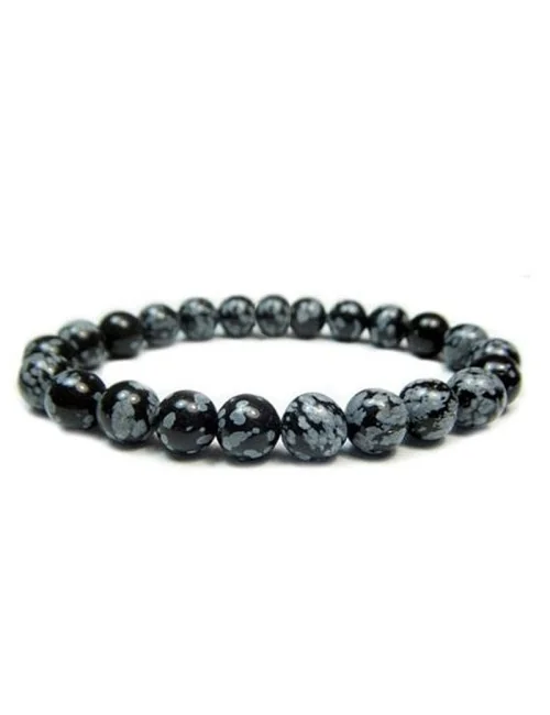 Bracelet obsidienne neige