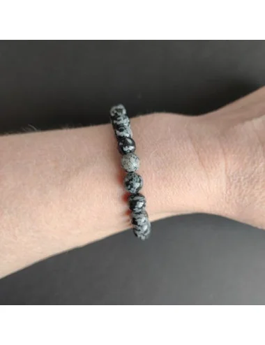 2 Bracelet obsidienne neige