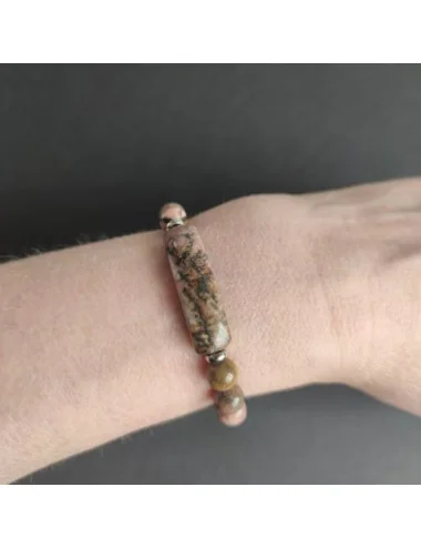 1 Bracelet rhodonite avec plaquette